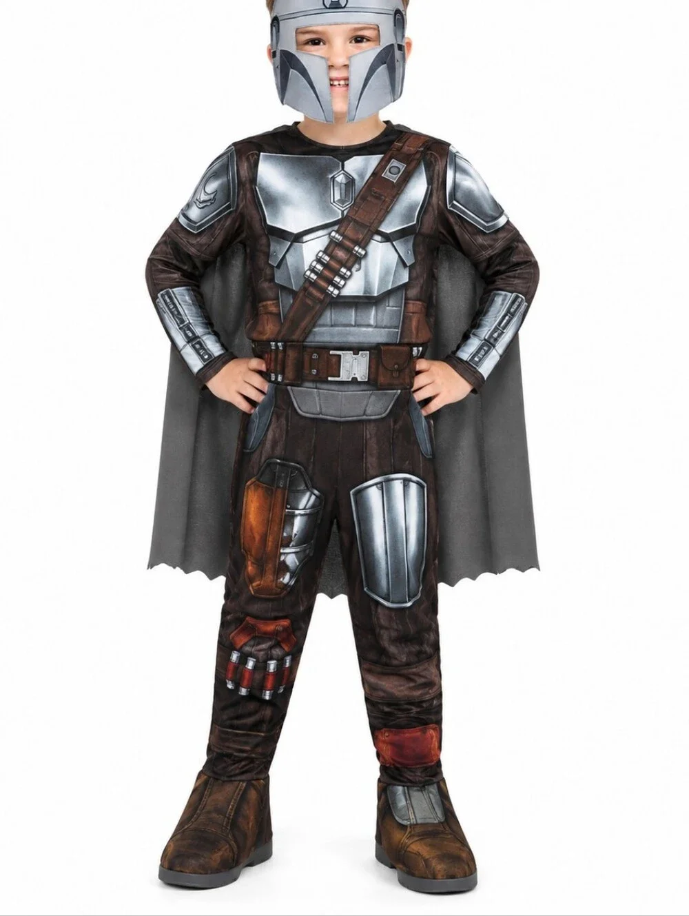 Star Wars Mandalorian Costume Toddler Rubies Jumpsuit Cape Mask Halloween NWOT